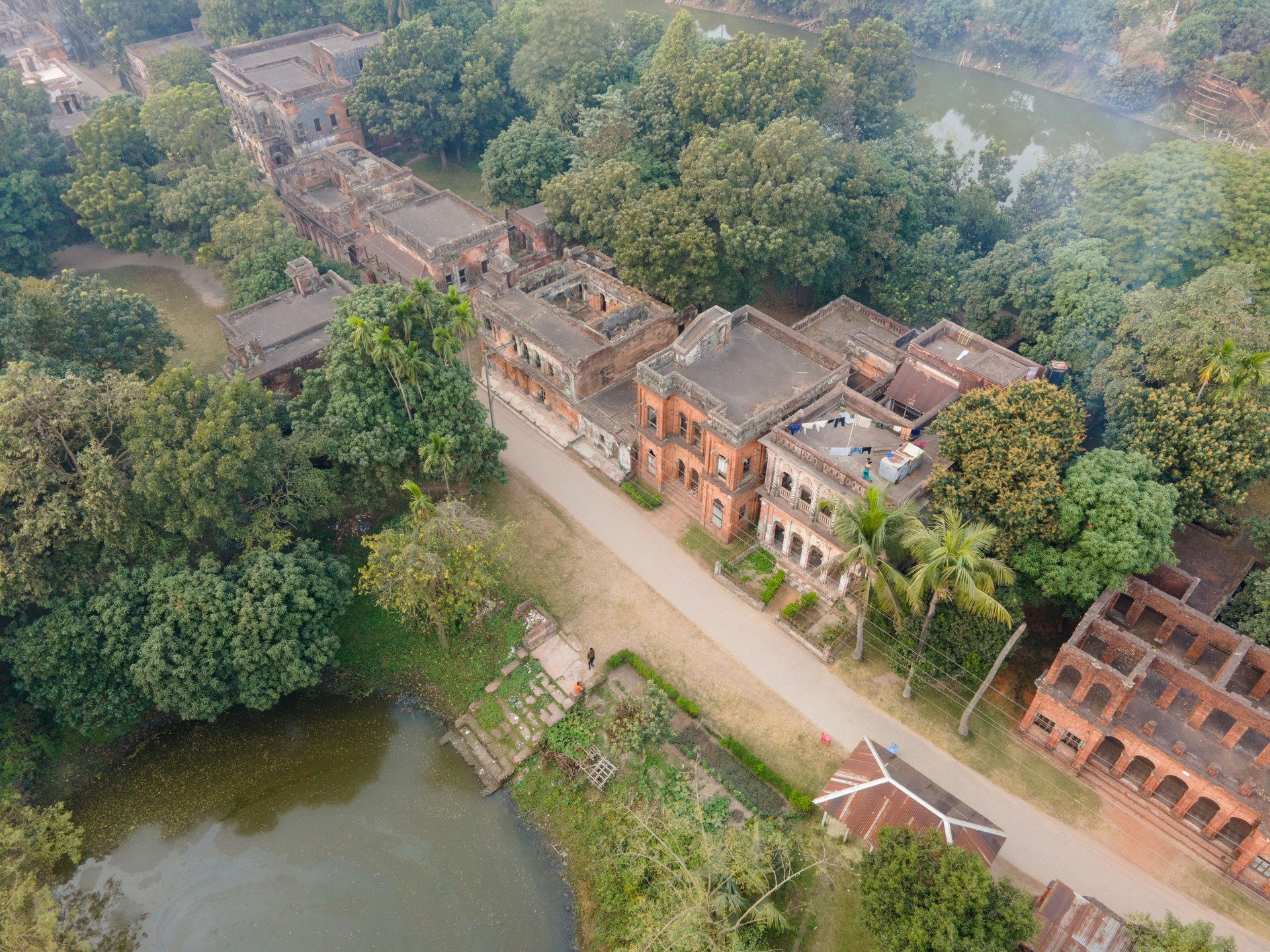 Drone view of Panam Nagar in Narayanganj, Bangladesh